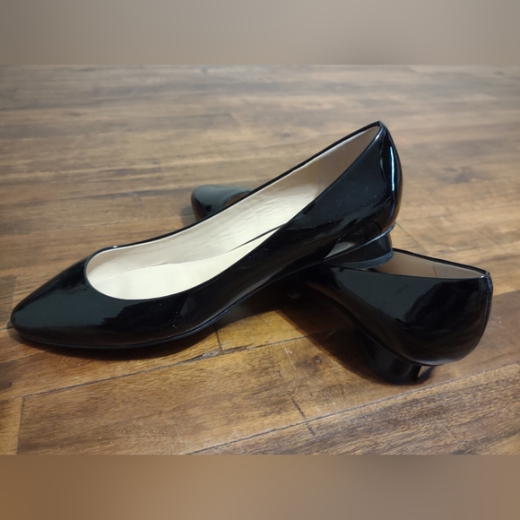 KATE SPADE Vero Cuoio round pointy toe elegant dress shoes shiny black size 7.5 - Picture 2 of 13